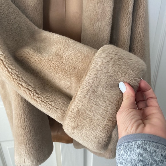 Betty Rose by Glenara Glenoit Vintage Faux Fur Tan Beige Coat Jacket S/M - Picture 3 of 13